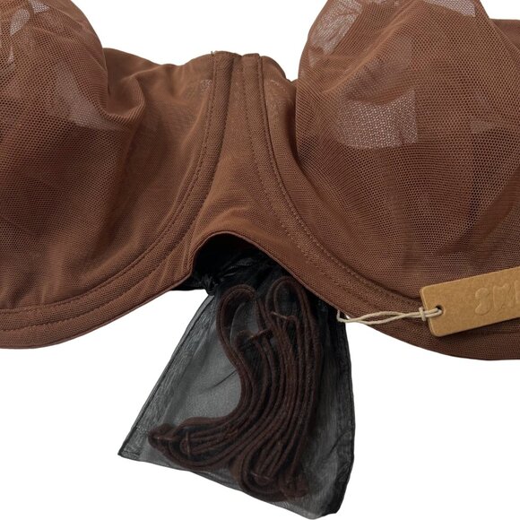 SKIMS Ultra Fine Mesh Strapless Bra Underwire Convertible 42D Jasper - Picture 6 of 13
